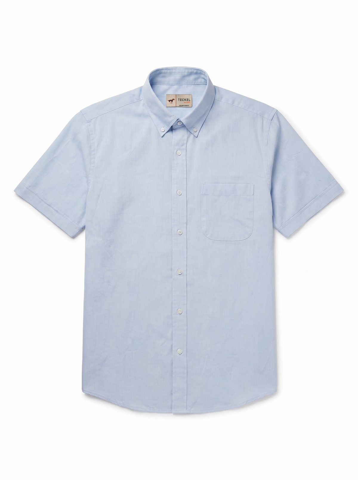 Gilbert Teckel, Classic Short Sleeve Cotton Shirt – Sky Blue