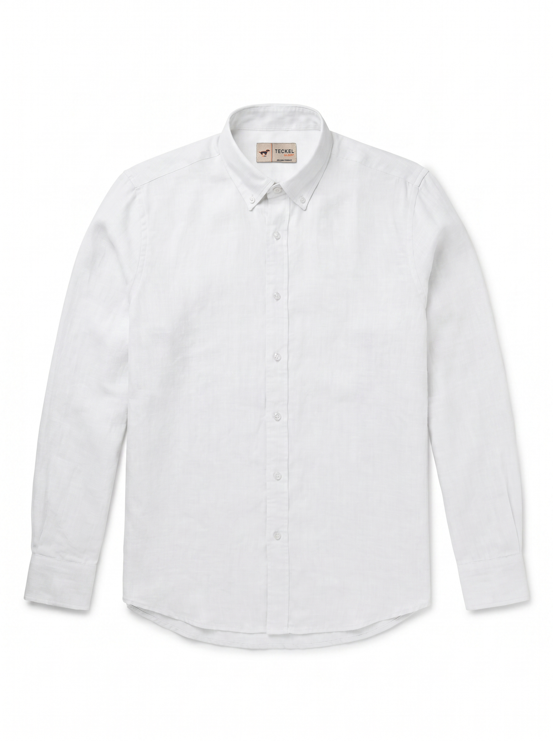 Gilbert Teckel, White Linen Shirt – Modern Fit
