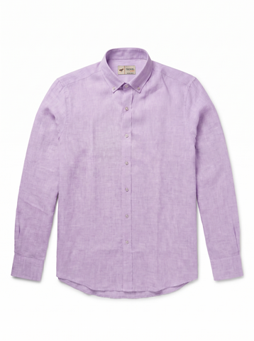 Gilbert Teckel, Purple Linen Shirt – Modern Fit