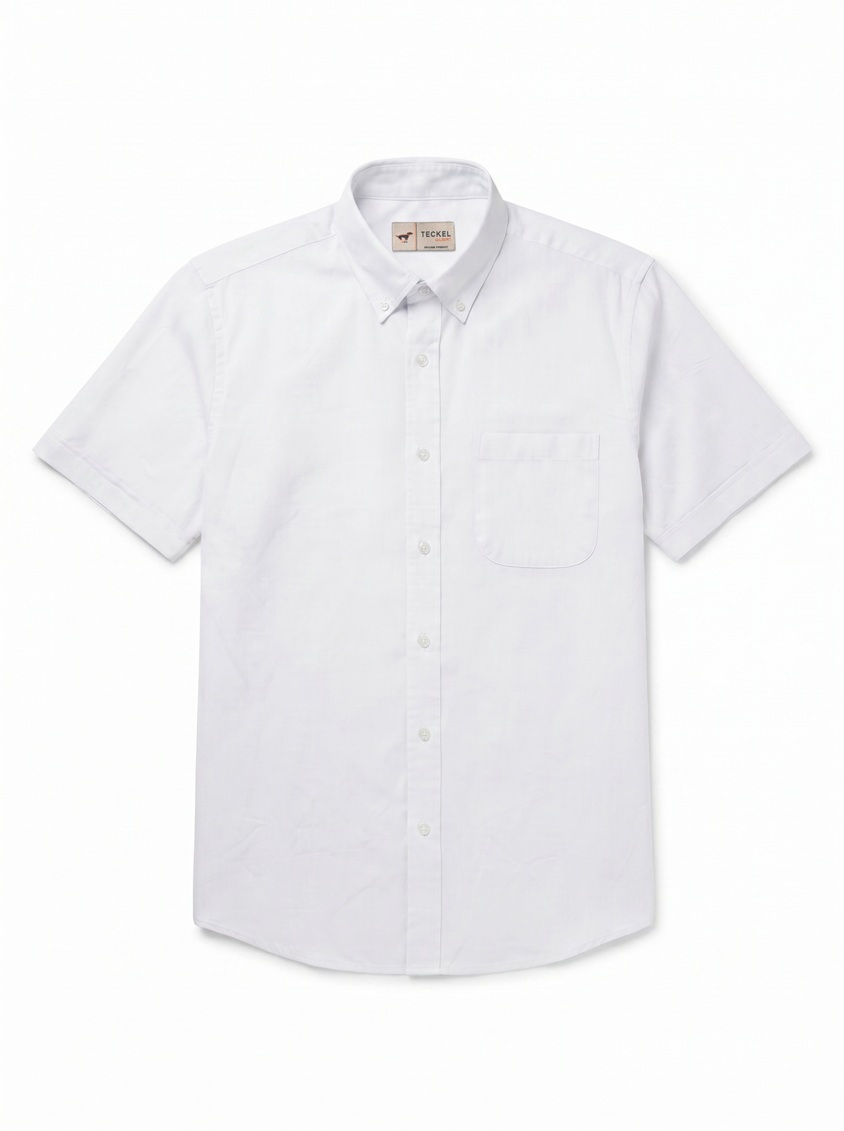 Gilbert Teckel, Classic Short Sleeve Cotton Shirt – White