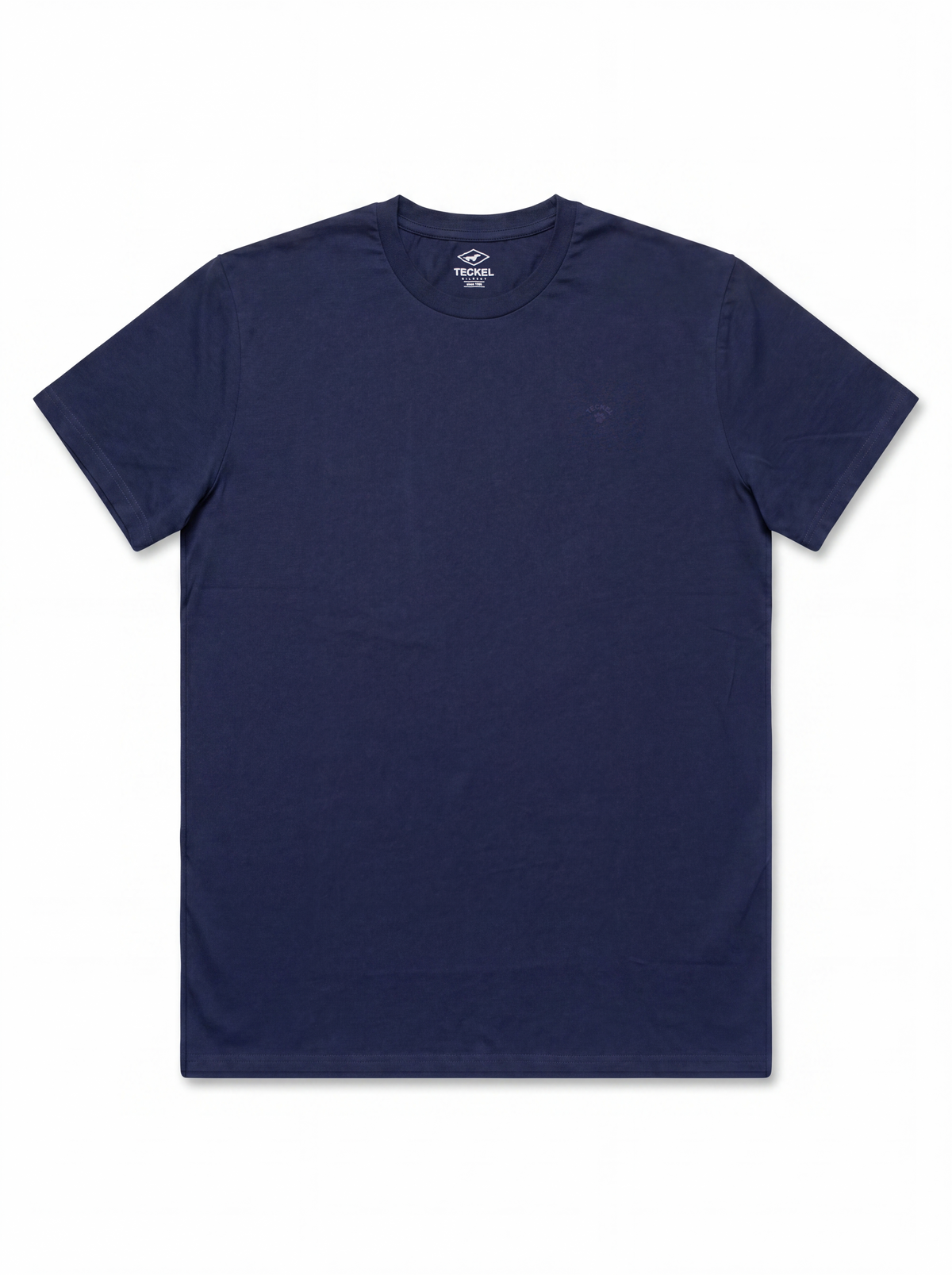 Gilbert Teckel, Navy Crew Neck T-Shirt.