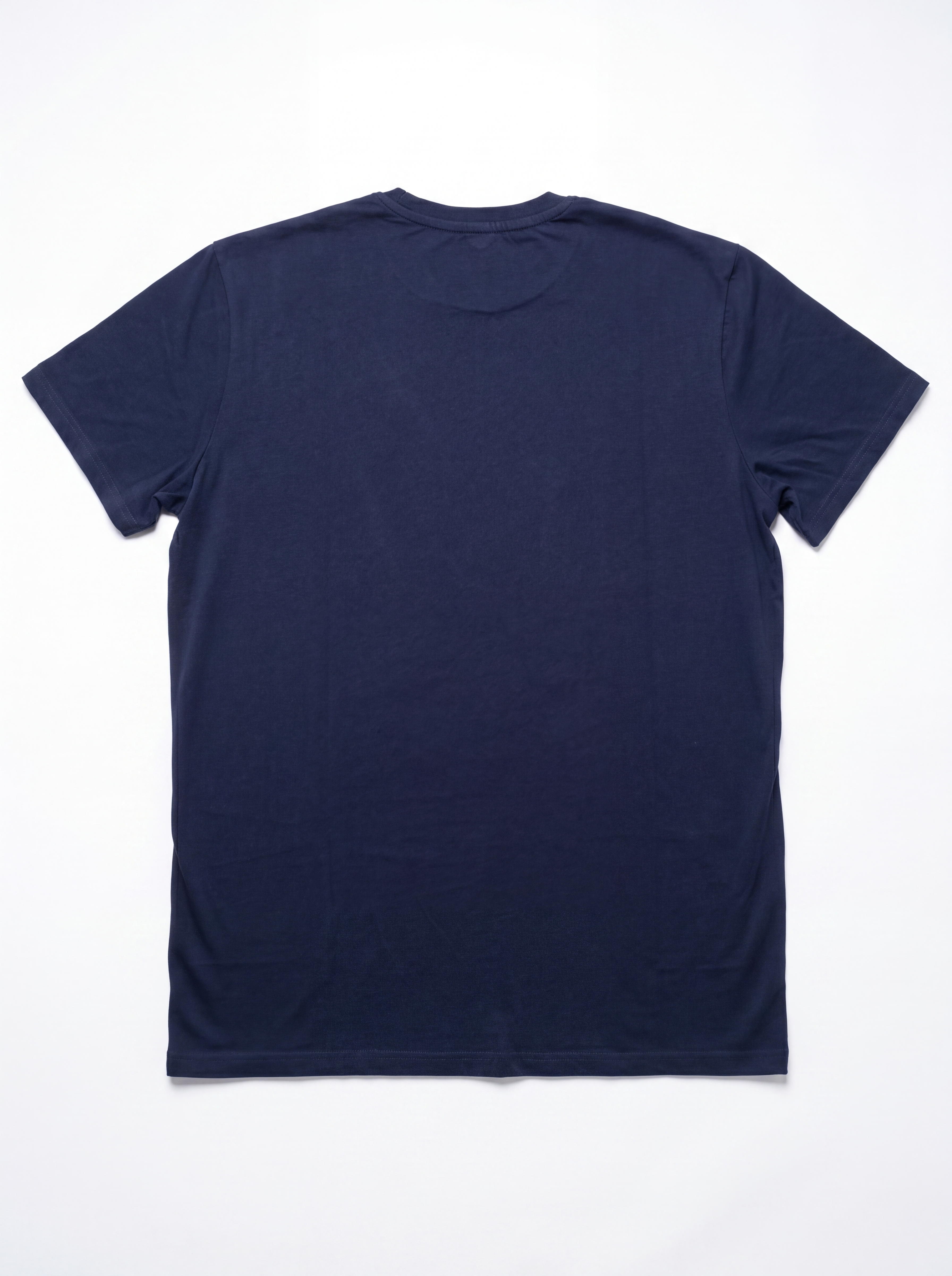 Gilbert Teckel, Navy Crew Neck T-Shirt.
