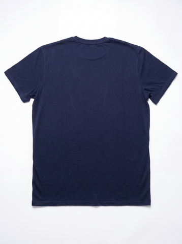 Gilbert Teckel, Navy Crew Neck T-Shirt.