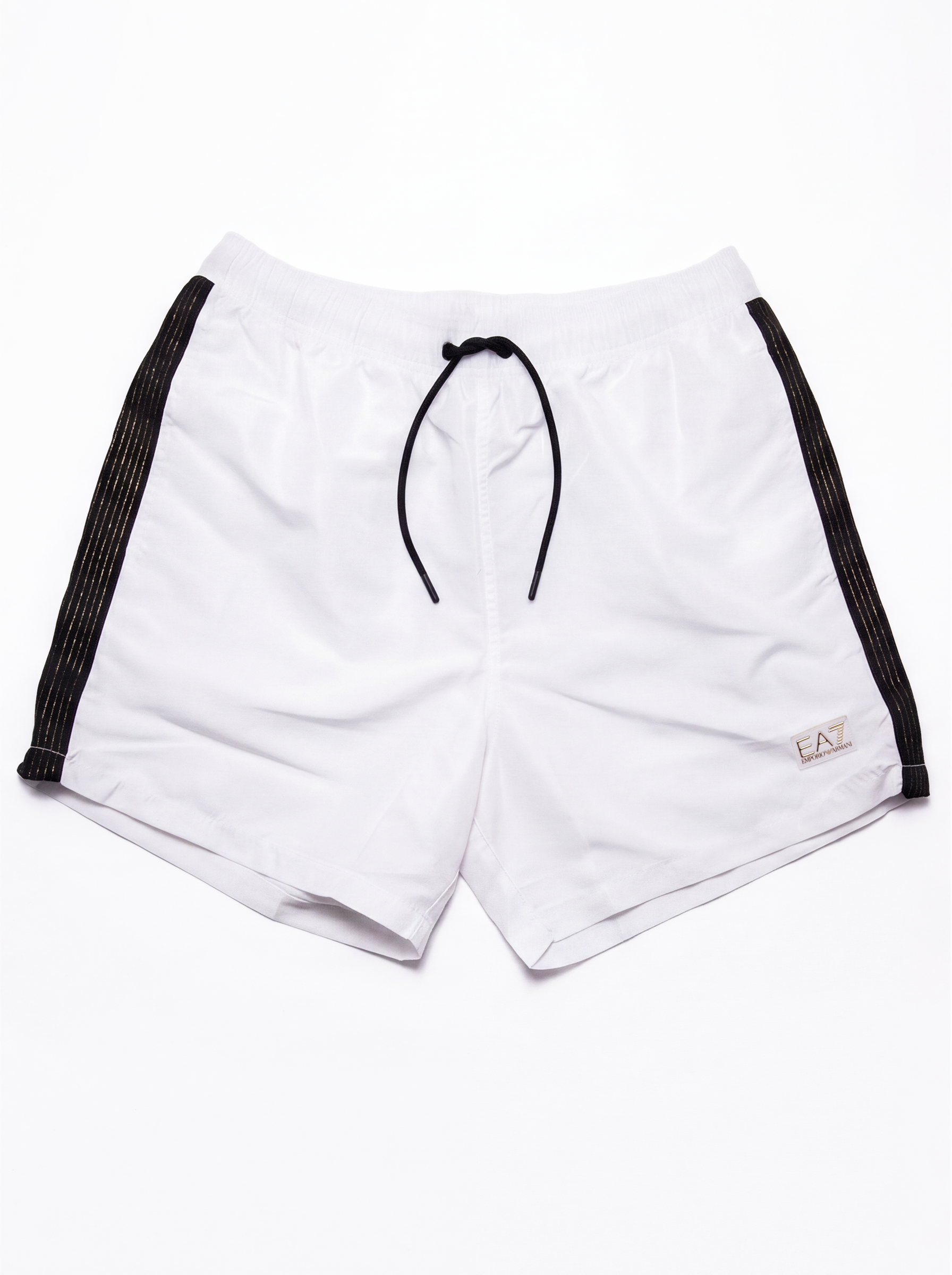 Emporio Armani, Tape Detail Swim Shorts - White