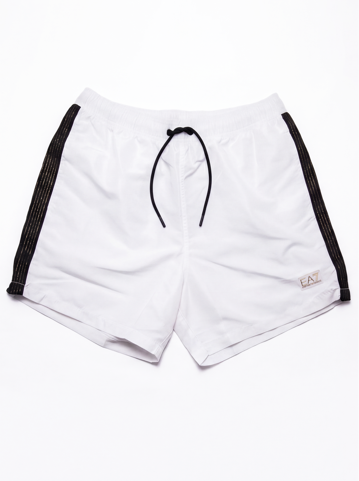 Emporio Armani, Tape Detail Swim Shorts - White