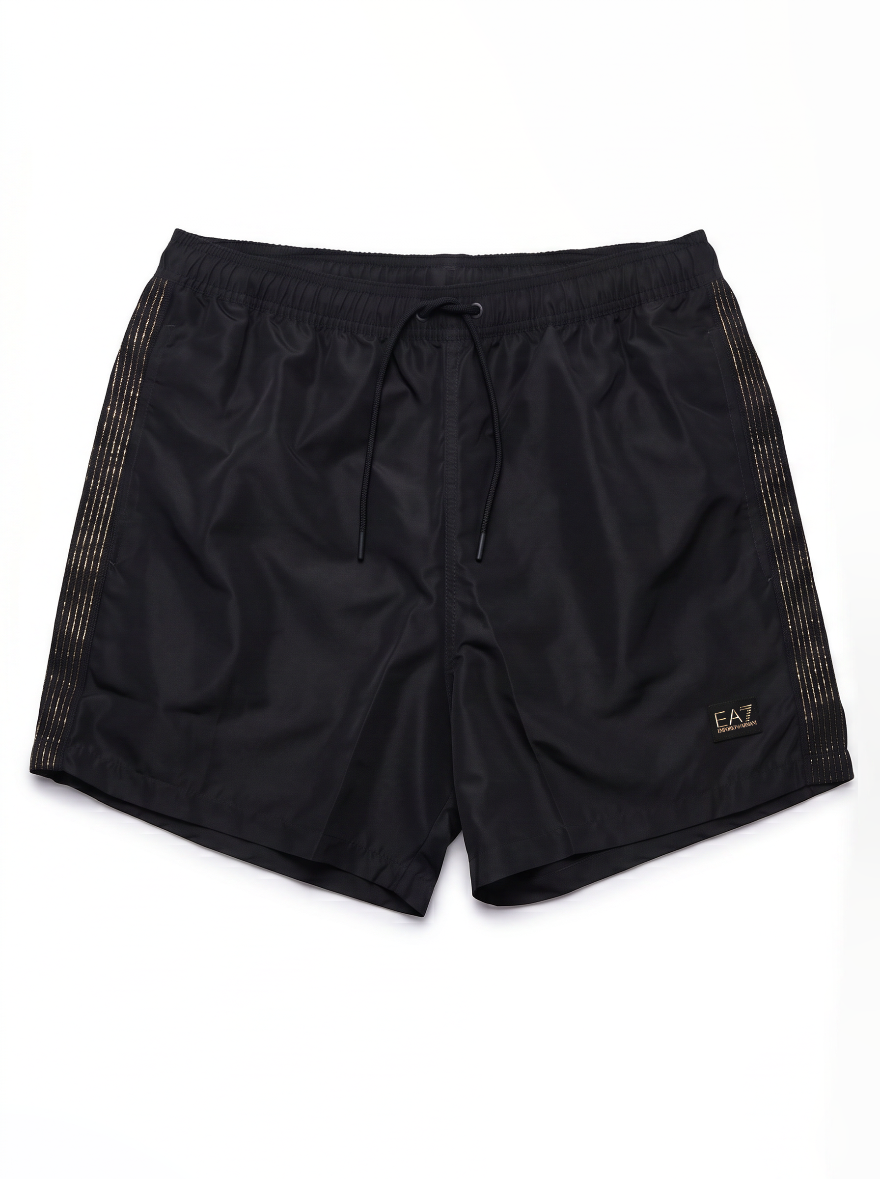 Emporio Armani, Tape Detail Swim Shorts - Black