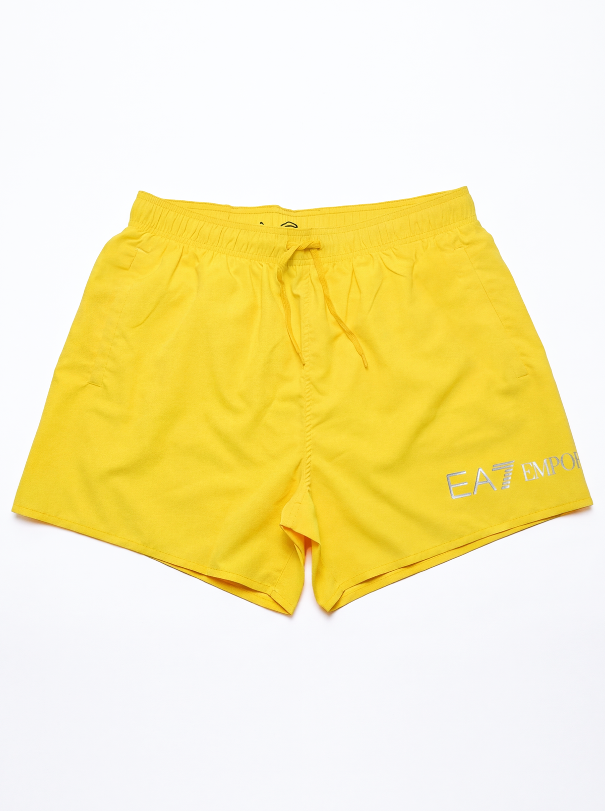 Emoprio Armani, Yellow Swim Trunks With Logo