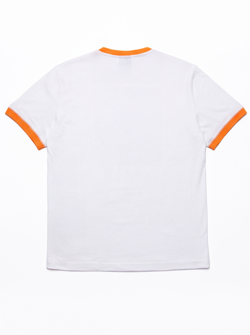 Emporio Armani, Lion Graphic Ringer T-Shirt - White/Orange