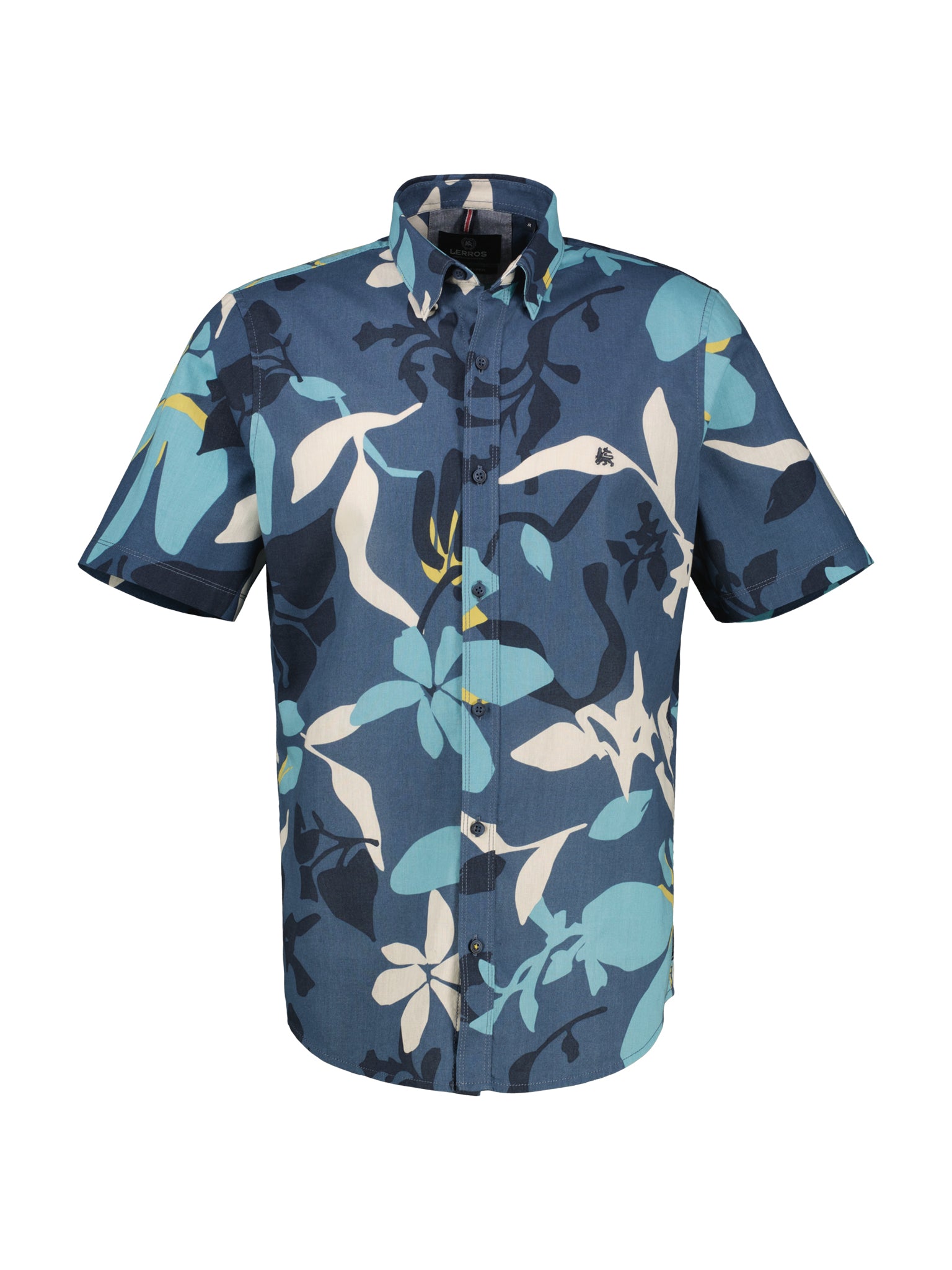 Lerros,Navy Hawaiian-Style Summer Shirt
