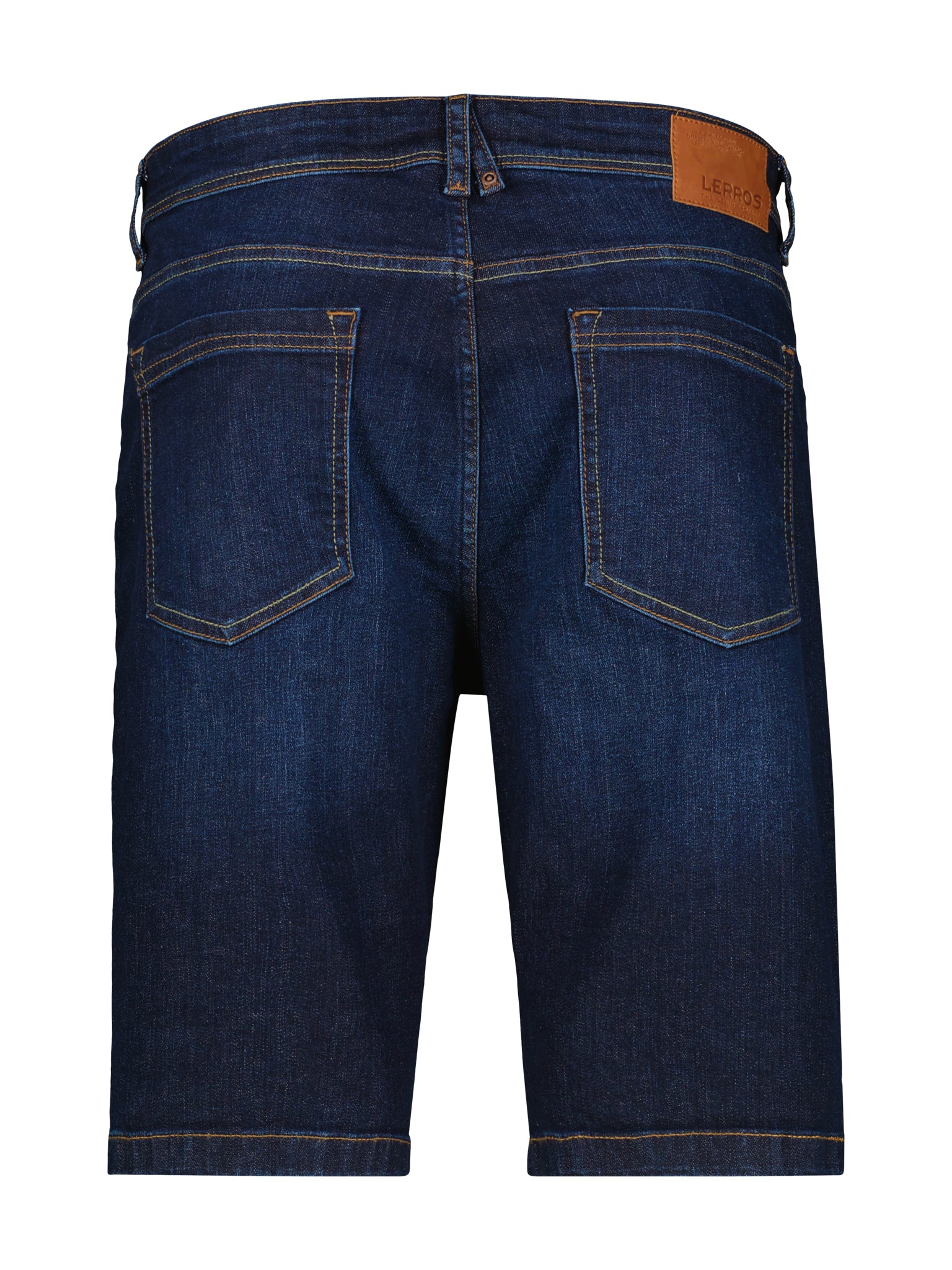 Lerros, Dark Navy Denim Bermuda Shorts In Comfort Stretch