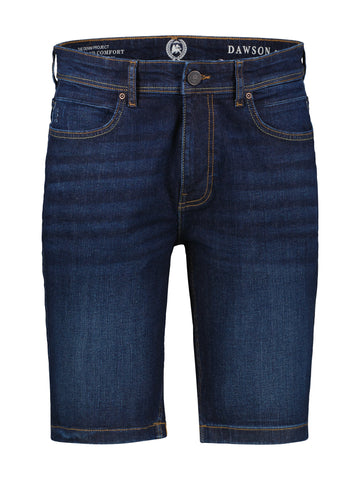 Lerros, Dark Navy Denim Bermuda Shorts In Comfort Stretch