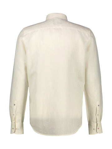 Lerros, Mixed Cotton-Linen Blend White Shirt