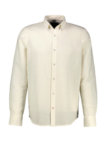 Lerros, Mixed Cotton-Linen Blend White Shirt