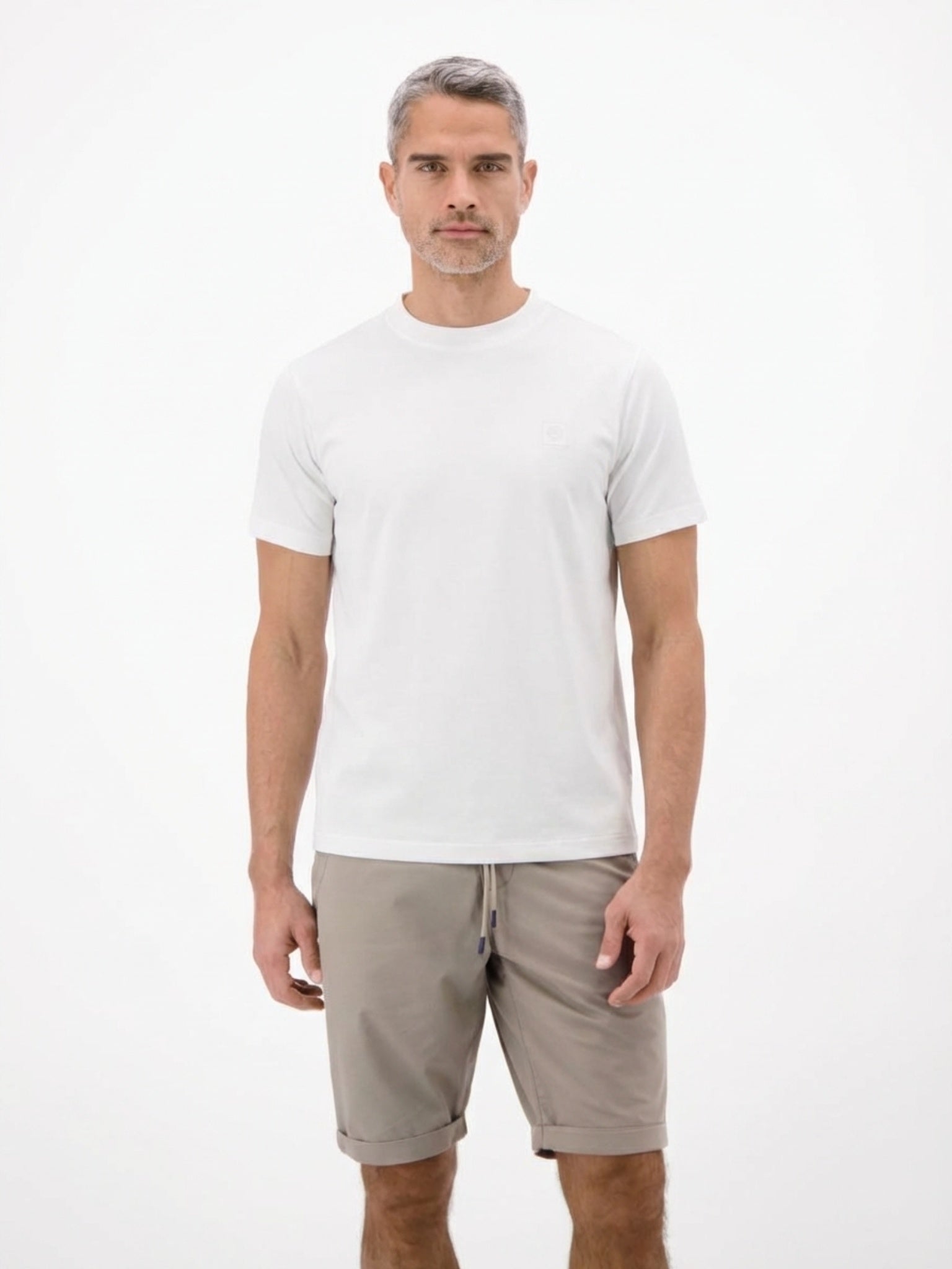Lerros, White T-shirt in Cool & Dry quality