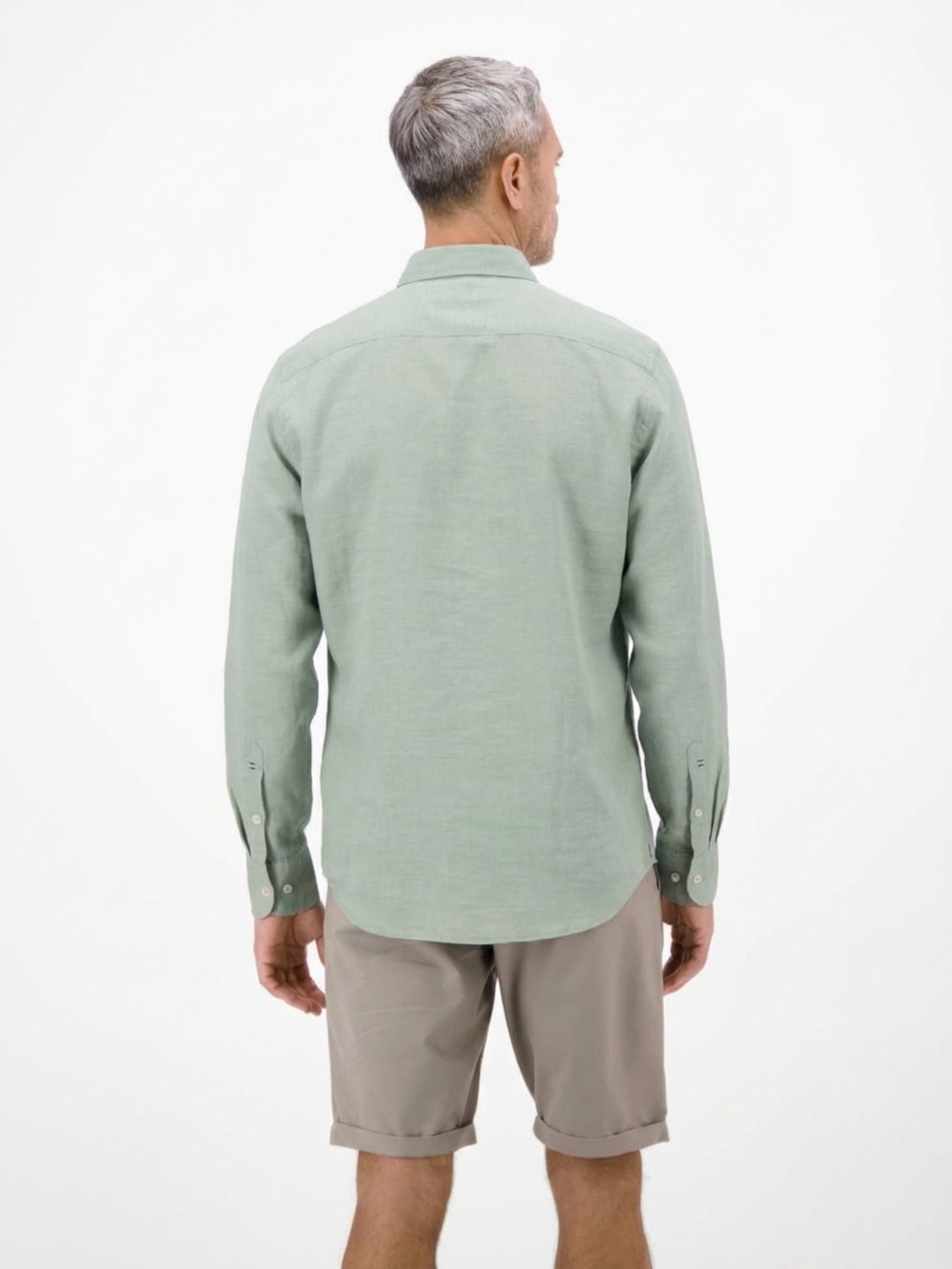 Lerros, Mixed Cotton-Linen Blend Mint Shirt