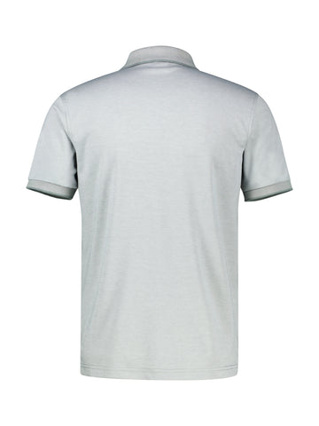 Lerros, Solid-Color Grey Polo Shirt in Piqué Quality