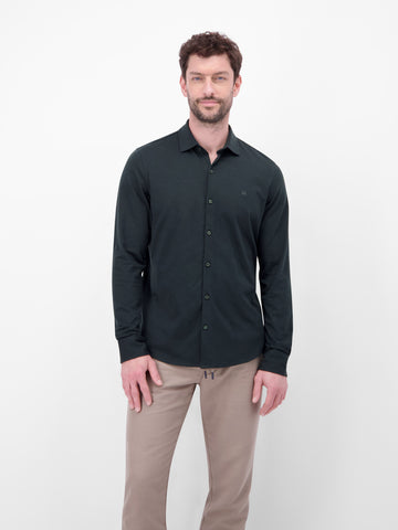 Lerros, Navy Long-Sleeved Shirt In Jersey Quality