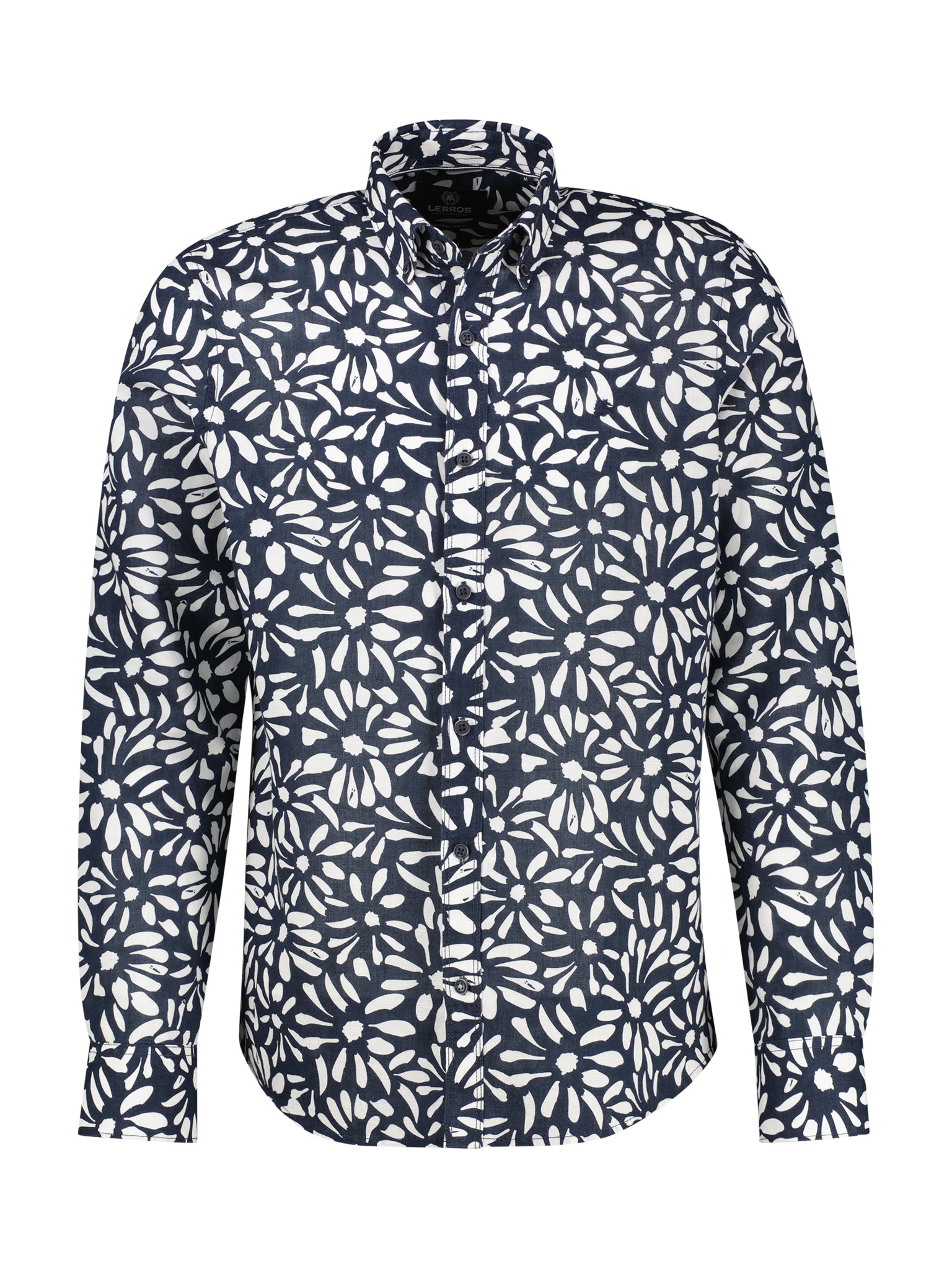 Lerros, Long-sleeved shirt with floral print made of blended fabric