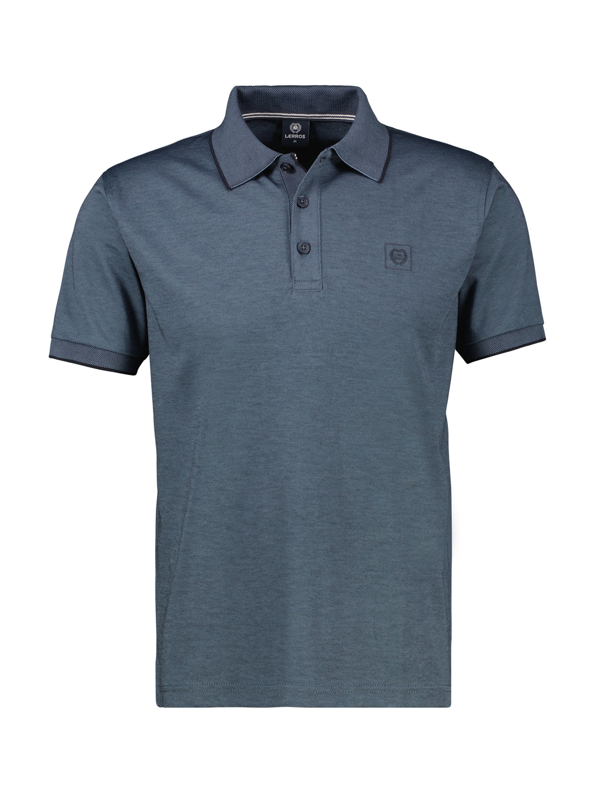 Lerros, Solid-Color Navy Polo Shirt in Piqué Quality
