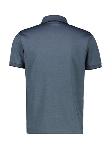 Lerros, Solid-Color Navy Polo Shirt in Piqué Quality