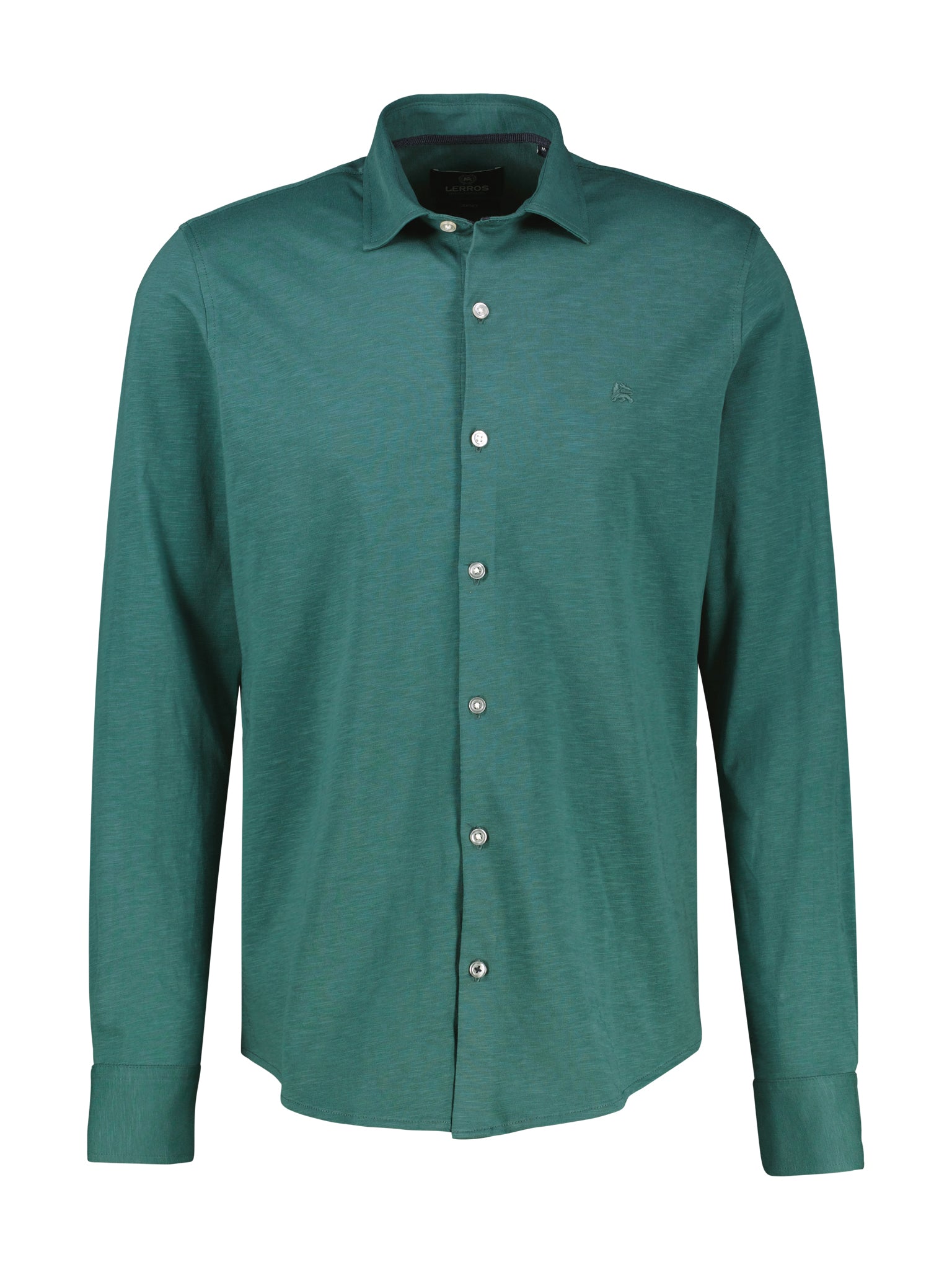 Lerros, Soft Teal Long-Sleeved Shirt In Jersey Quality