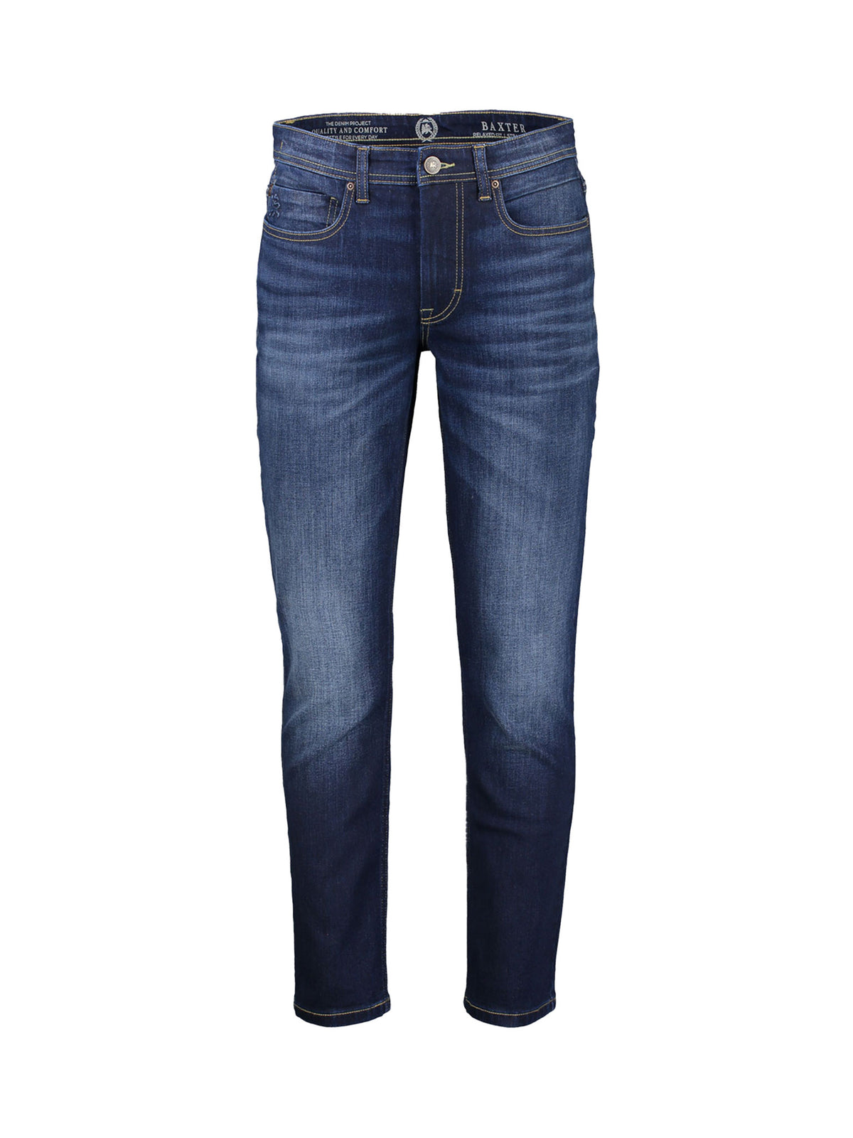 Lerros, Baxter 5-Pocket Denim In A Used Look, Relaxed Fit, Blue