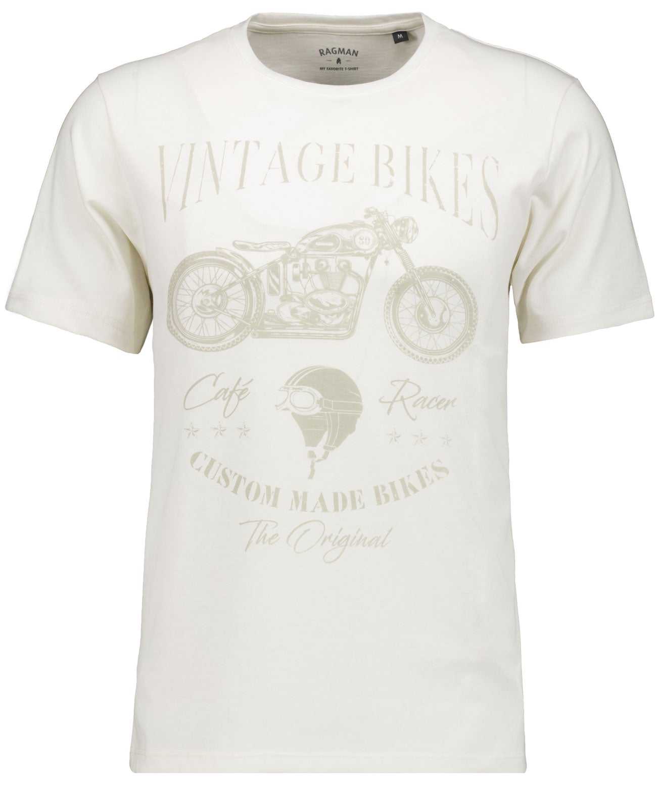 Ragman, White T-Shirt With Laserprint