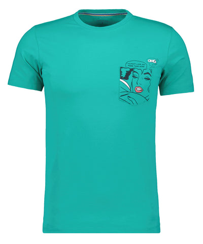 Ragman, Green T-shirt "Comic" With Chest Pocket