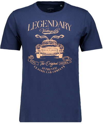 Ragman, Navy T-Shirt with Laser print
