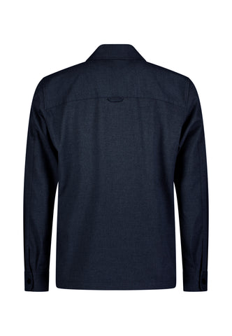 Roy Robson, Navy Wool-Blend Overshirt