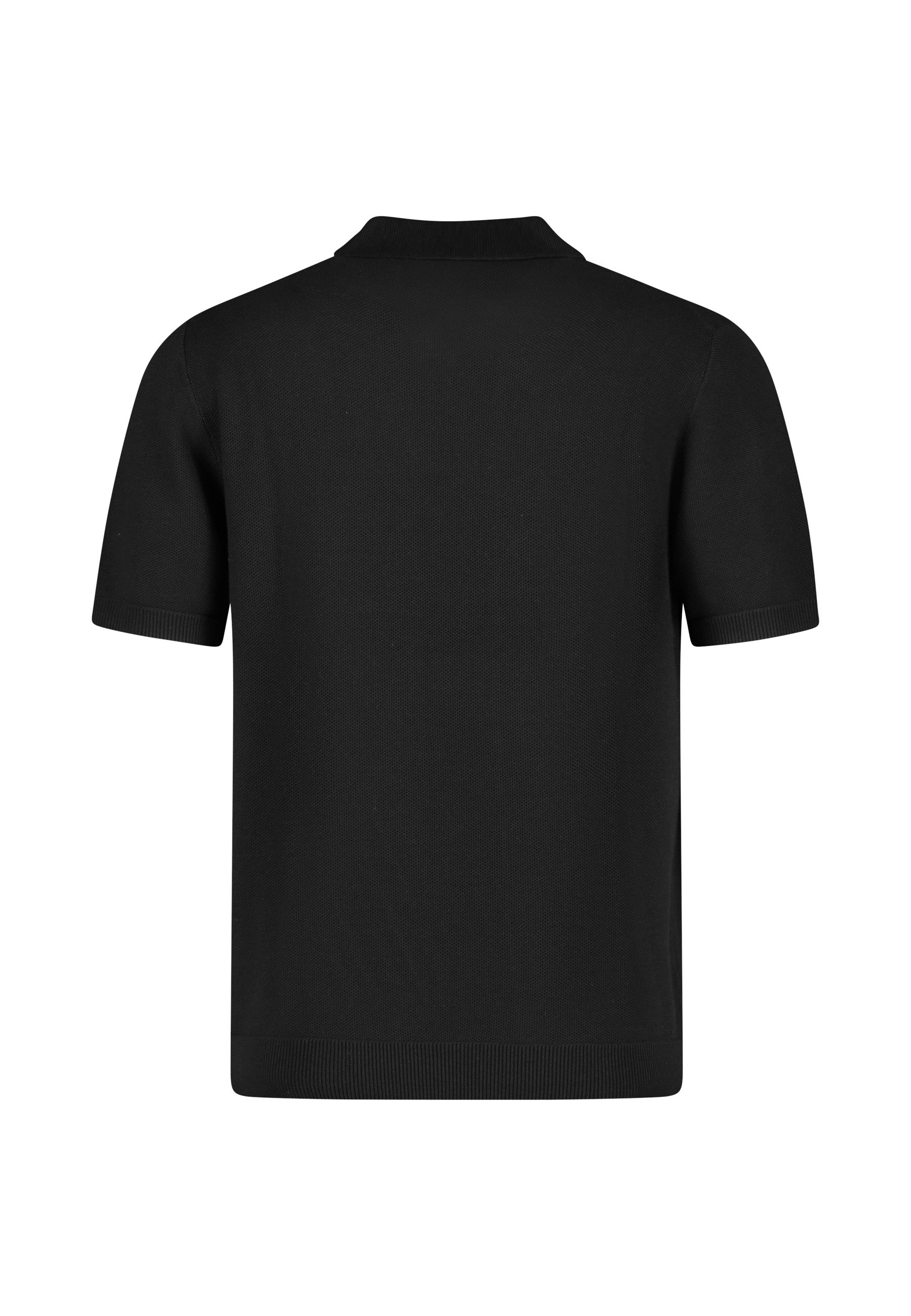 Roy Robson, Knitted Polo Shirt – Black