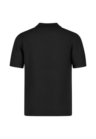 Roy Robson, Knitted Polo Shirt – Black