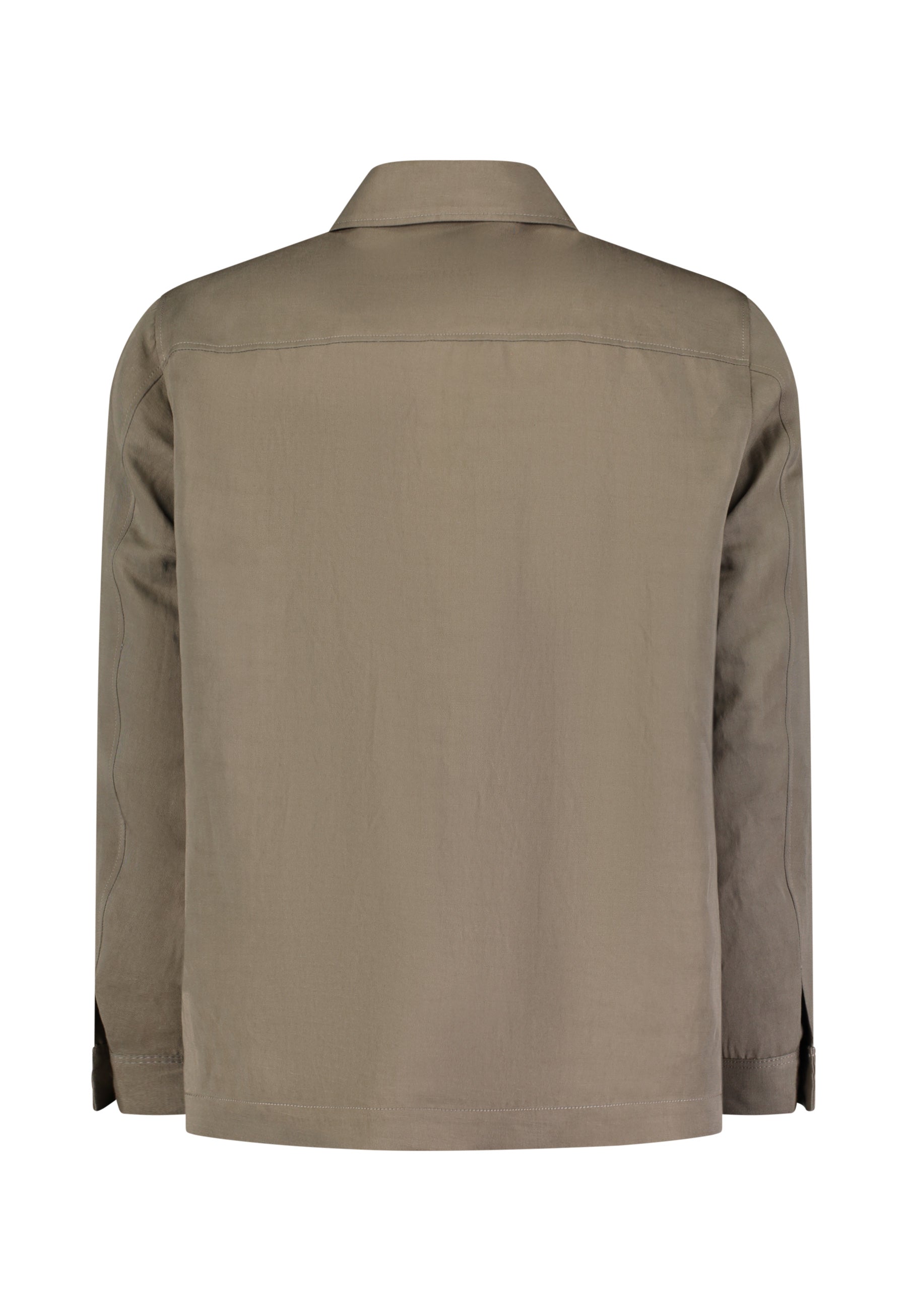 Roy Robson, Linen-Blend Utility Over Shirt – Stone Taupe