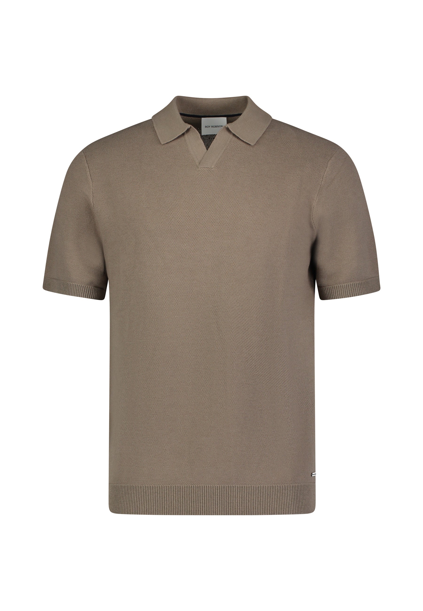 Roy Robson, Knitted Polo Shirt – Brown
