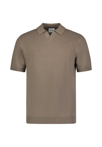Roy Robson, Knitted Polo Shirt – Brown