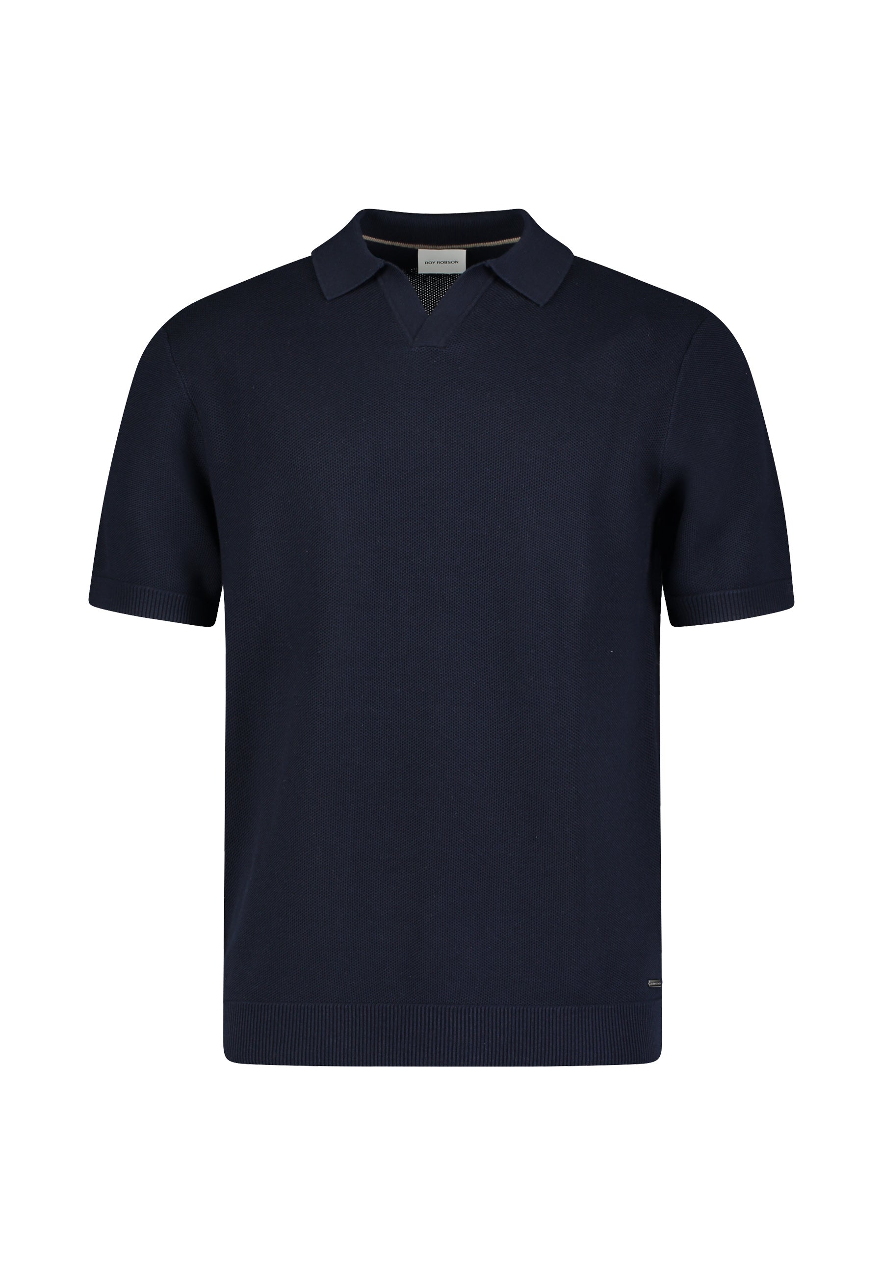 Roy Robson, Knitted Polo Shirt – Dark Blue