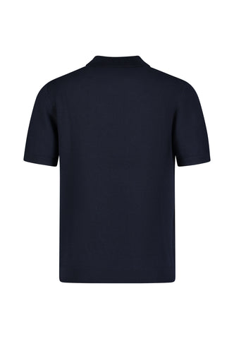 Roy Robson, Knitted Polo Shirt – Dark Blue