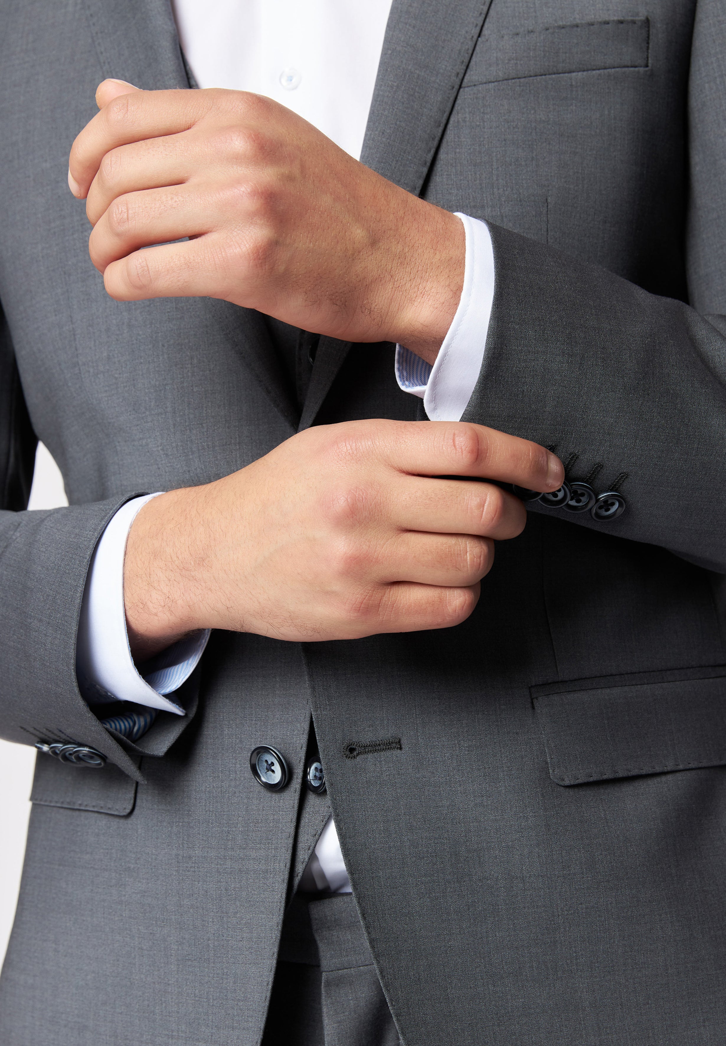 Roy Robson, Slim-Fit Two-Piece Suit in Charcoal Grey