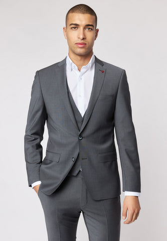 Roy Robson, Slim-Fit Two-Piece Suit in Charcoal Grey