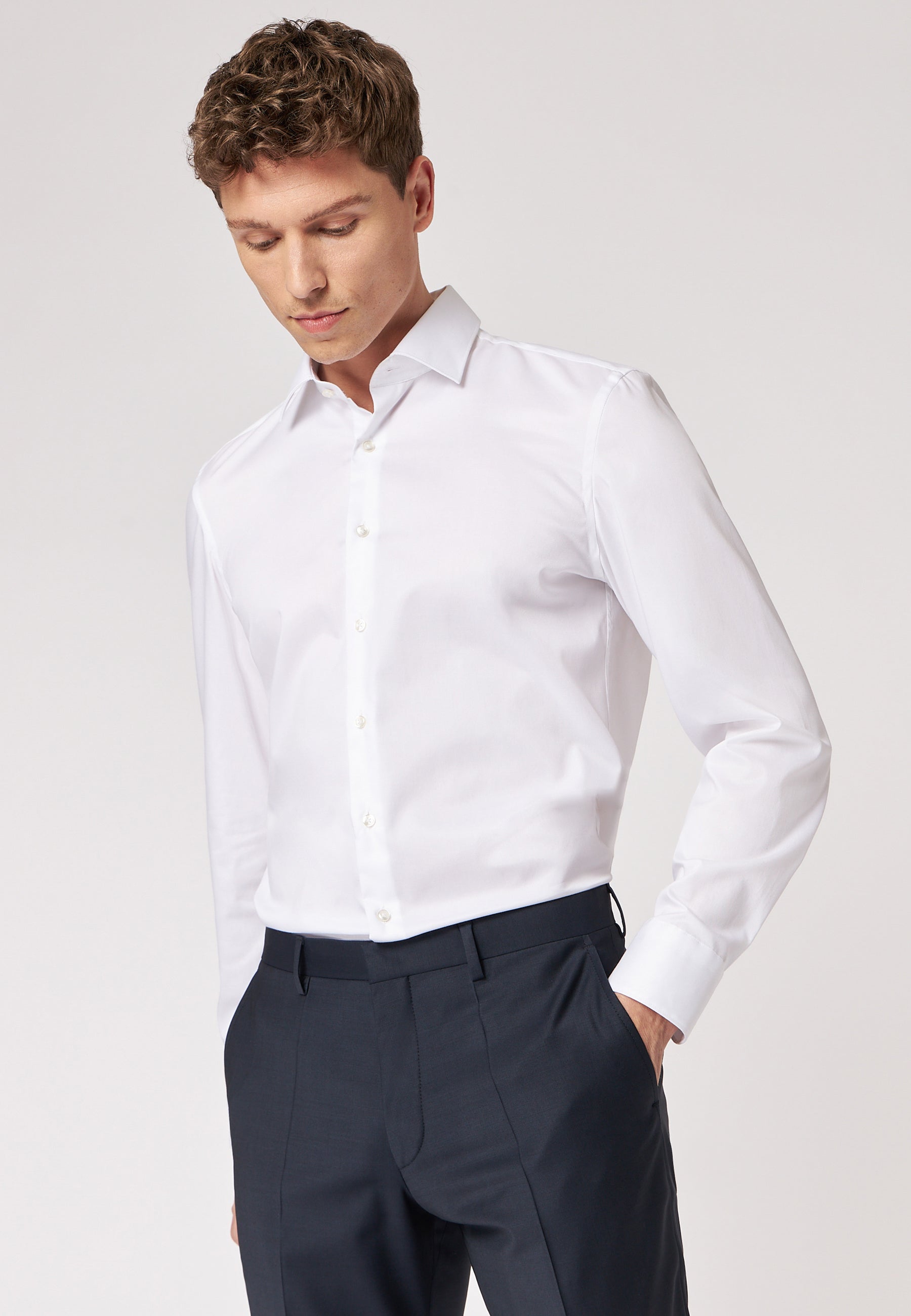 Roy Robson, Premium Cotton Dress Shirt – White