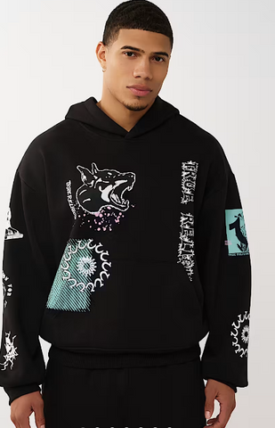 True Religion, Graphic Logo Boxy Hoodie