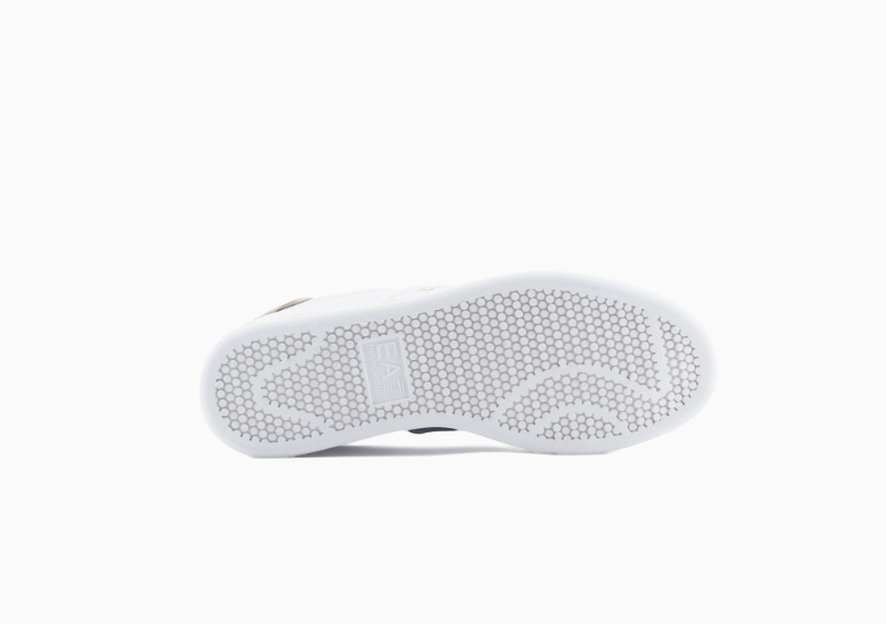 Emporio Armani, White And Black Classic Sneakers