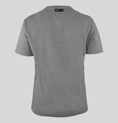 Plein Sport, Basic Grey T-Shirt With A Small Tiger Logo