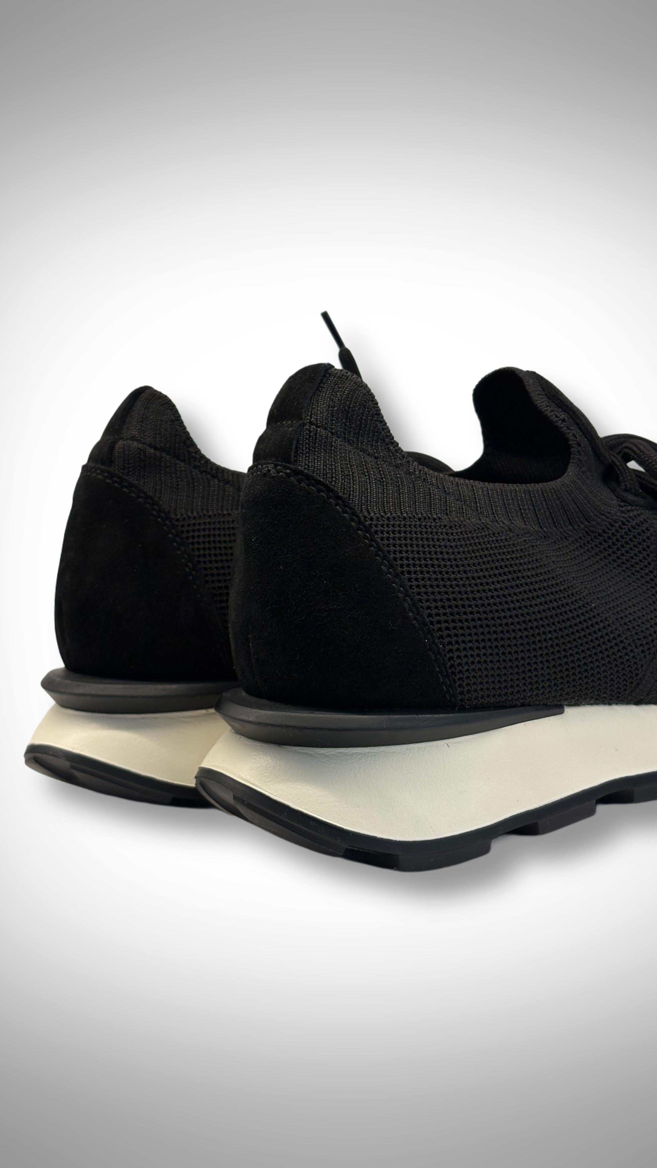Pedro, Flexible Sneakers in Black Wish Wool