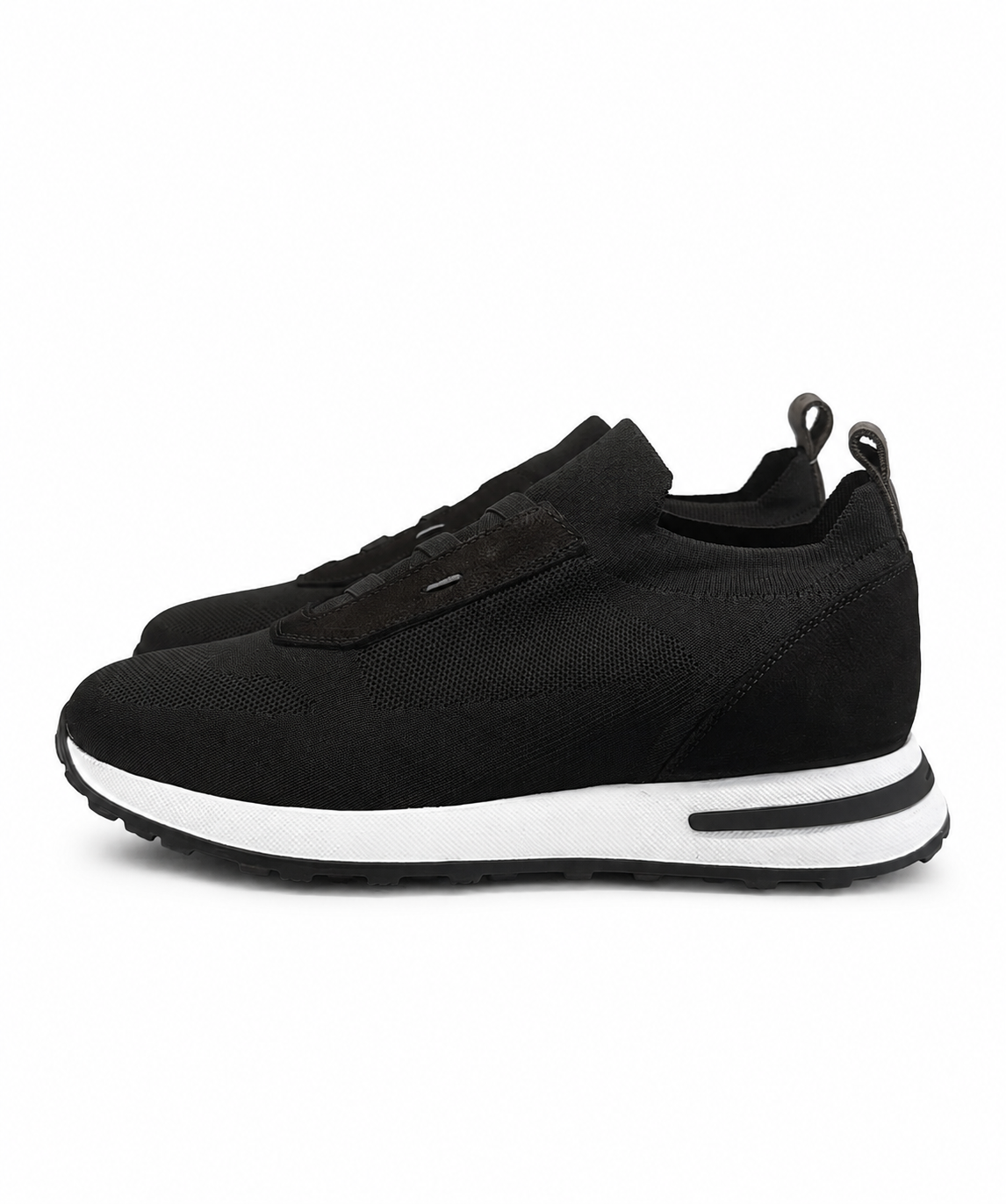 Pedro, Slip-On Knit Sneakers –Black