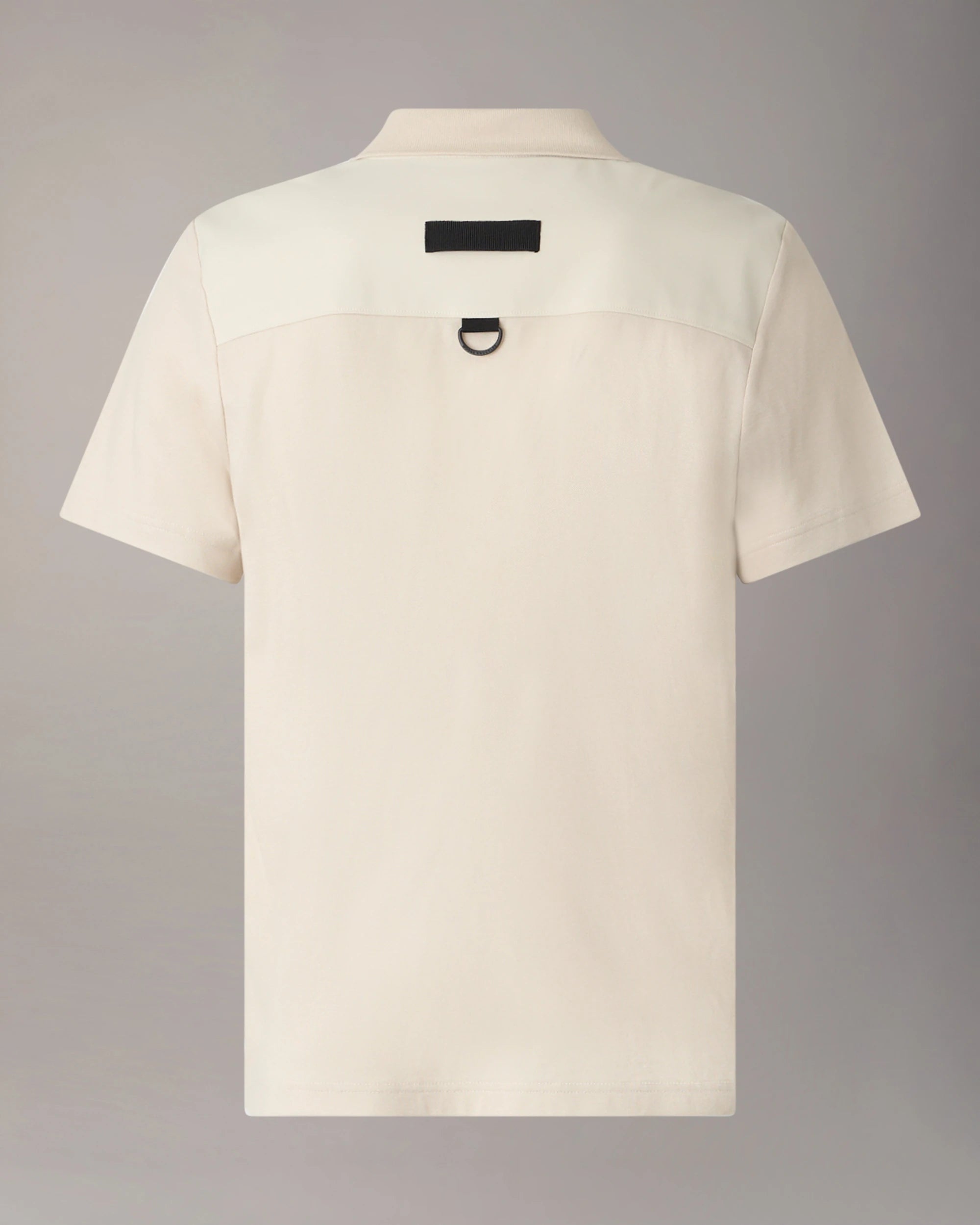 Moose Knuckles, Beige Technical Zip Polo Shirt