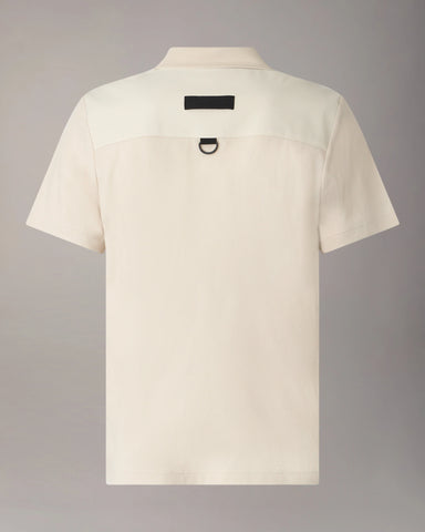 Moose Knuckles, Beige Technical Zip Polo Shirt