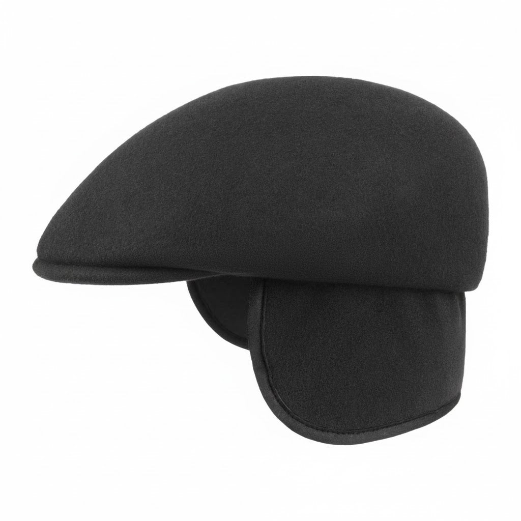 Gustav Müller, Premium Water-Repellent Crushable Black Wool Hat