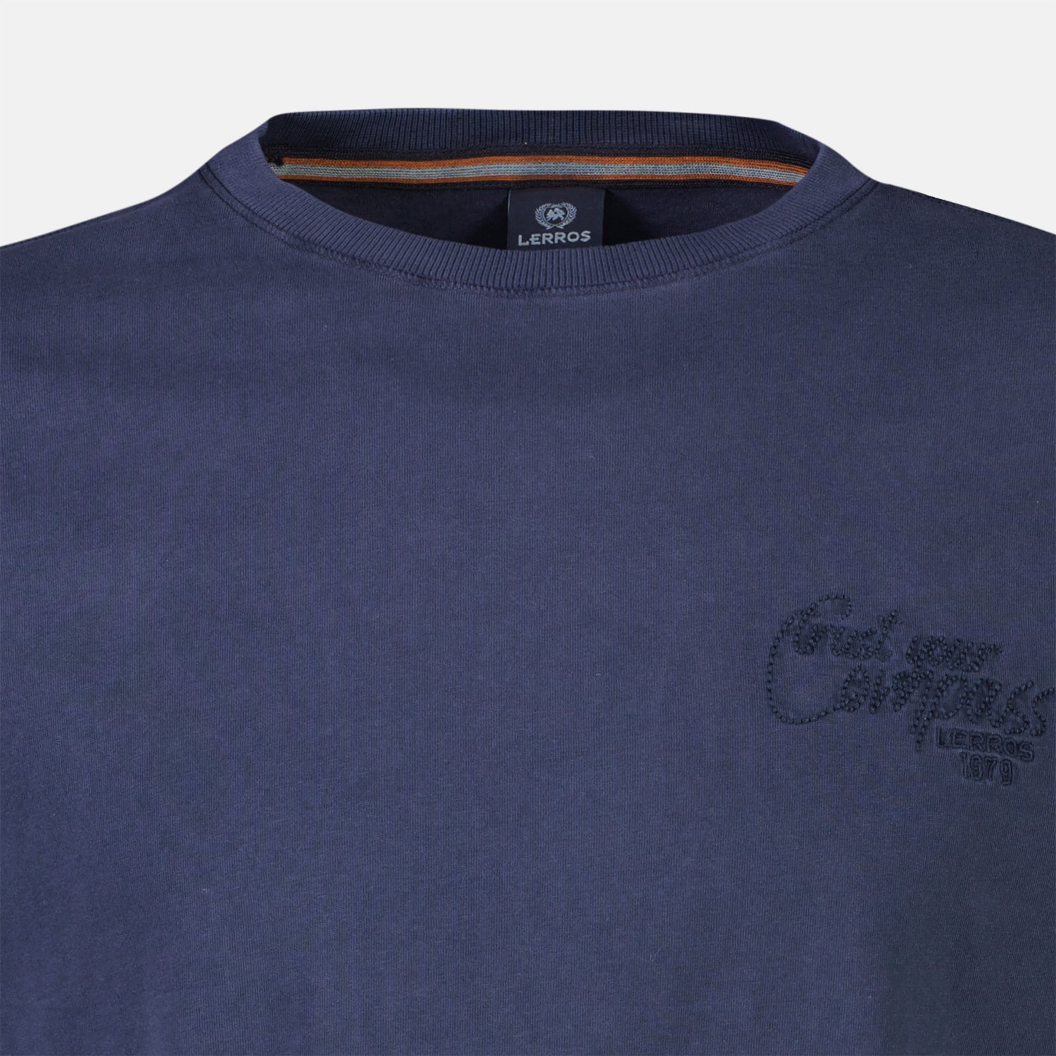 Lerros, Long-sleeve, Navy Plain-Colored T-Shirt