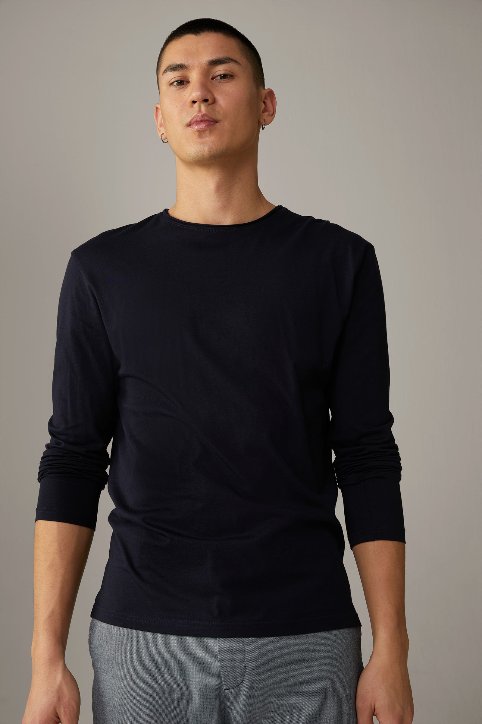 Strellson, Long Sleeve Navy Tyler T-Shirt